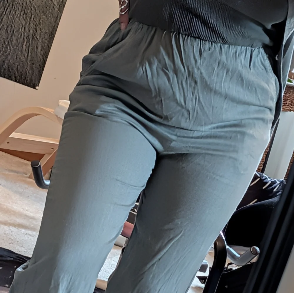 '90s Vintage Two-piece Nina Piccalino Gray/Green Waffle Knit Top - Picture 3 of 12
